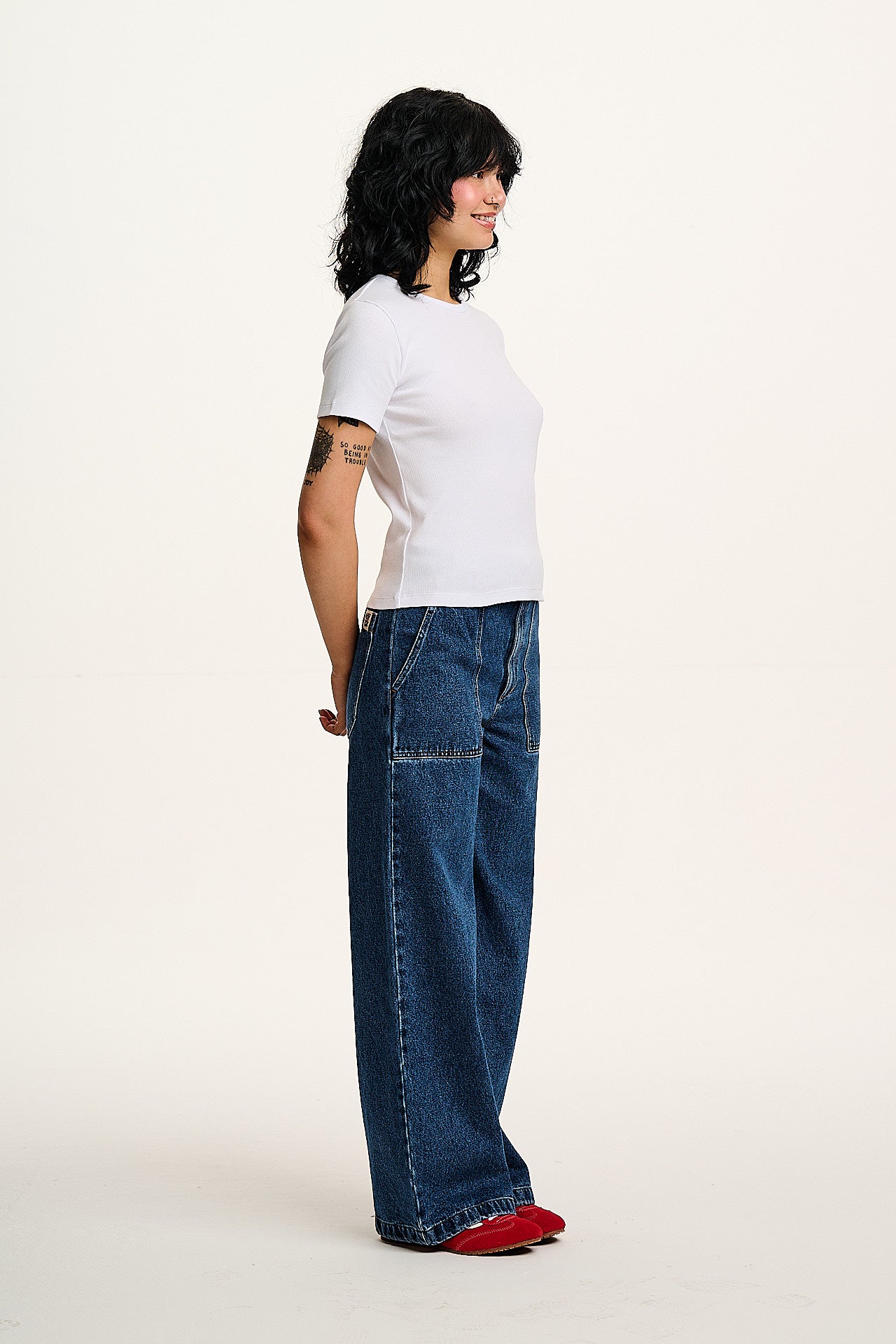 Gracie - Cotton T-Shirt in White