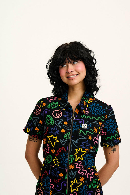 Ragan - Cotton Jumpsuit in Apollo Print