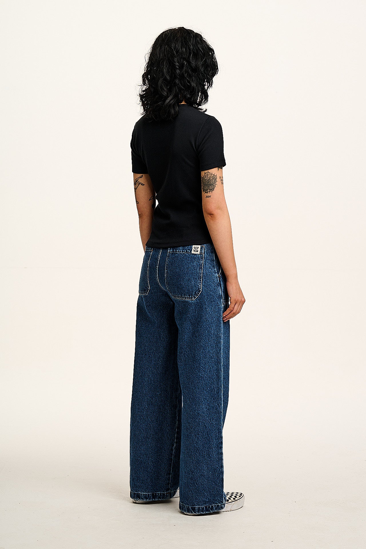 Gracie - Cotton T-Shirt in Black