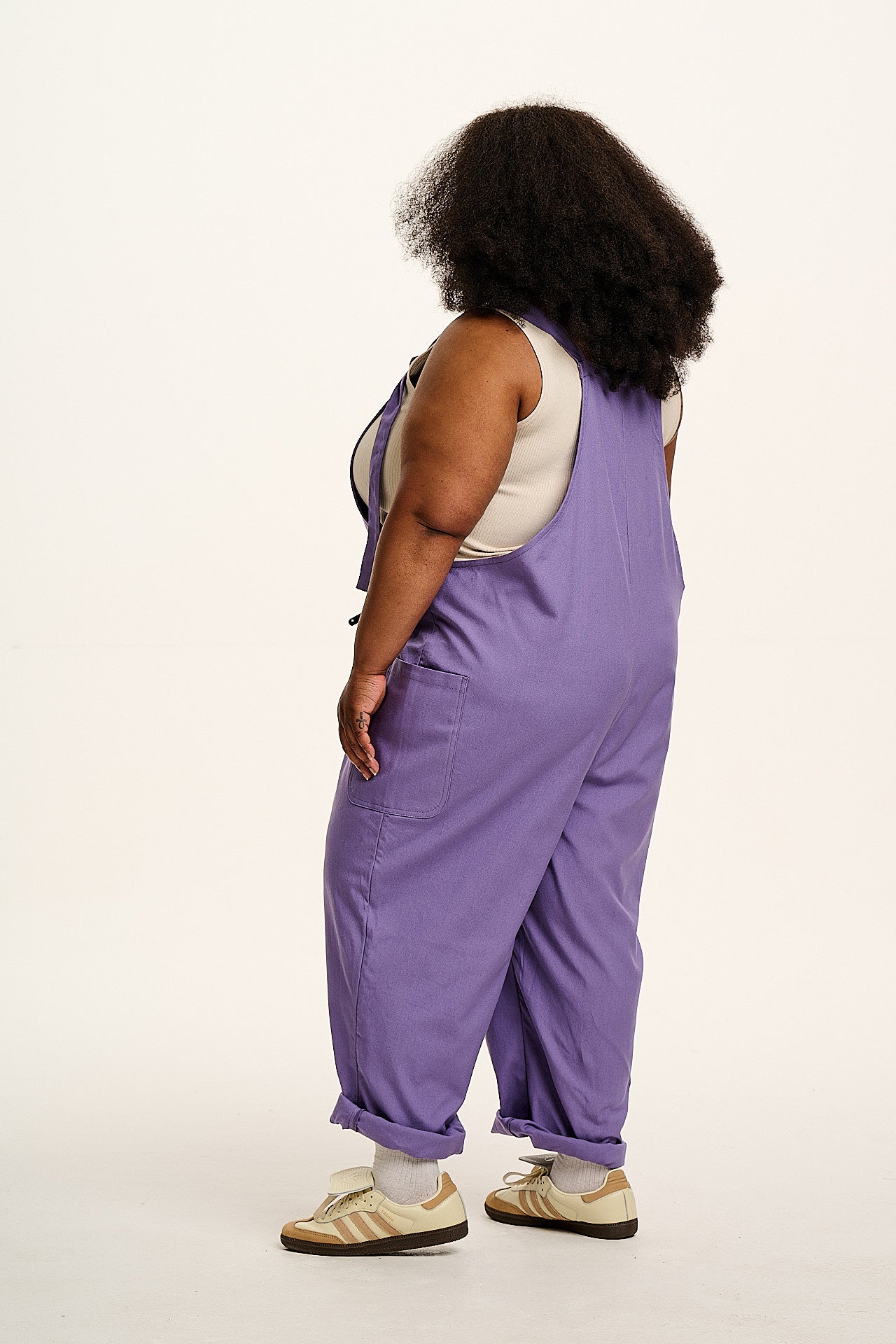 Una - Cotton Dungarees in Purple