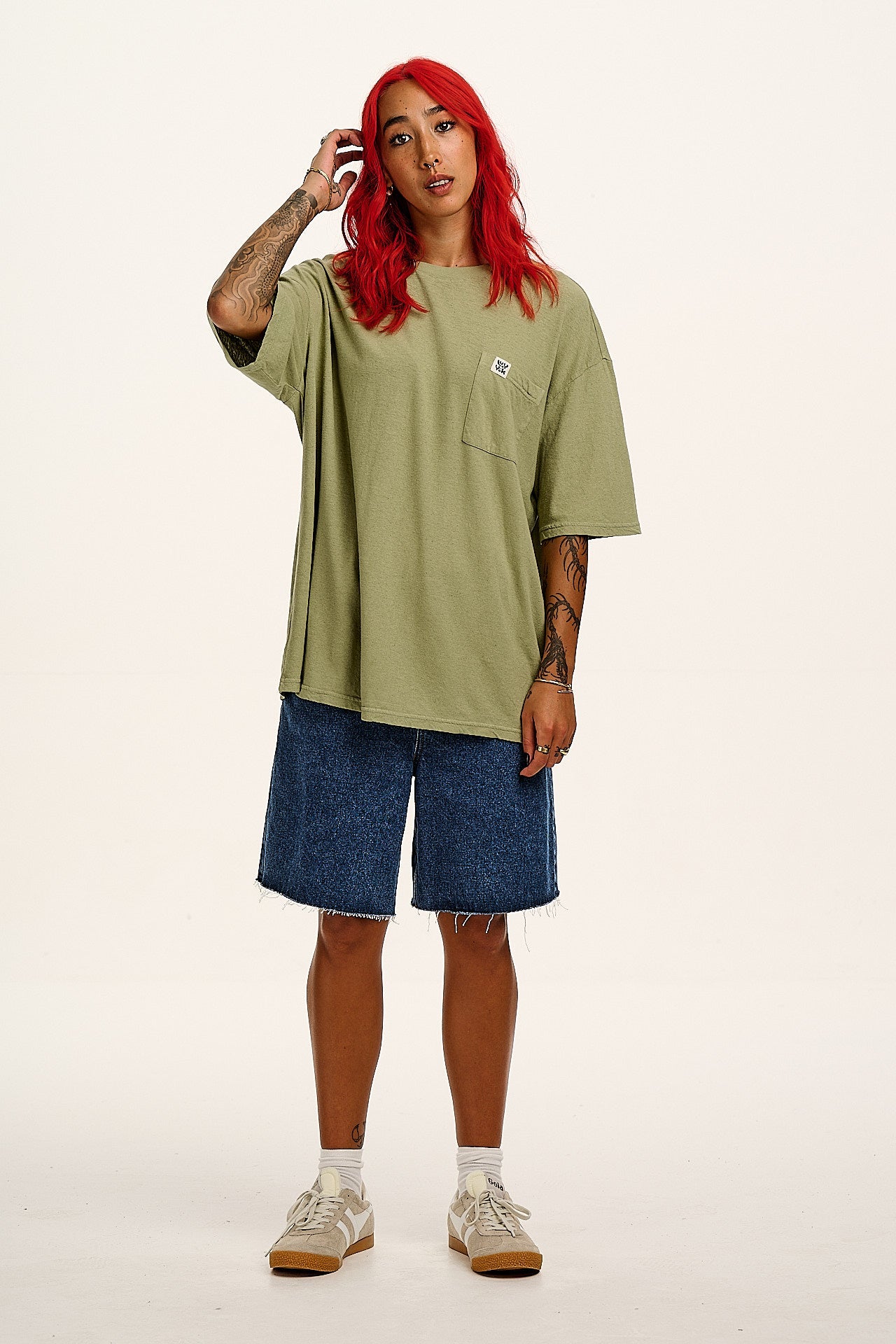Toulon - Short Sleeve Pocket T-Shirt in Sage Green