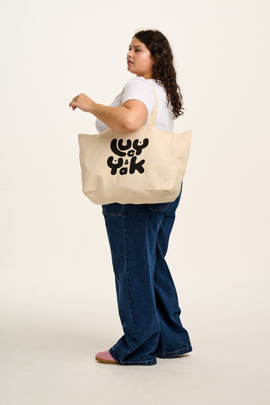 Large Tote Bag in Ecru
