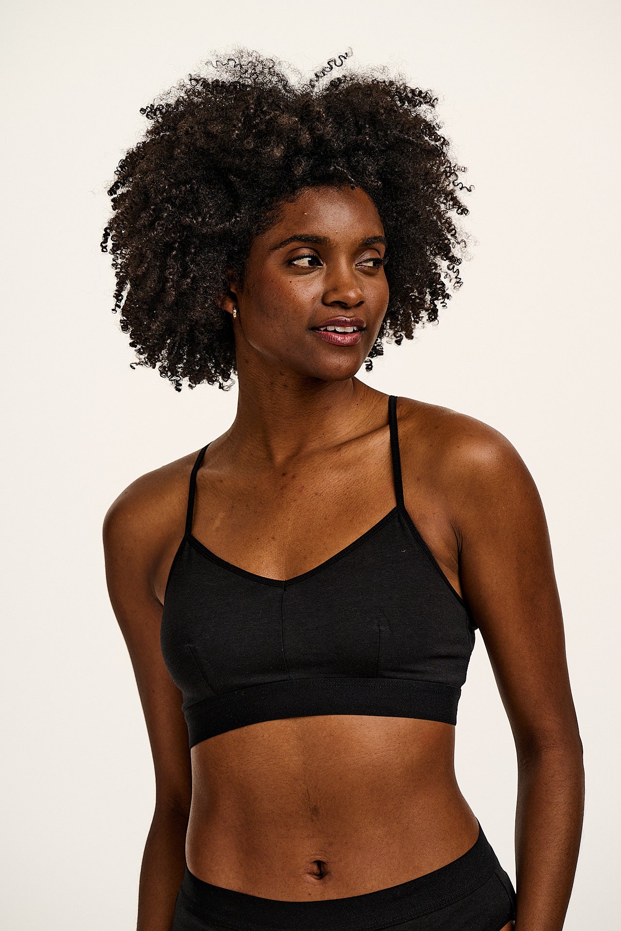 Ruby - Crop Top Cotton & Bamboo Bralette in Black – Lucy & Yak