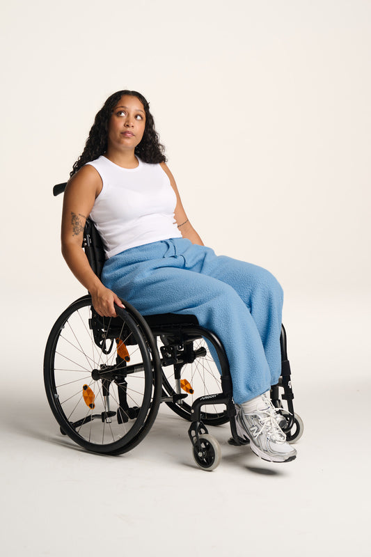 Hana - Polar Fleece Jogger in Sky Blue