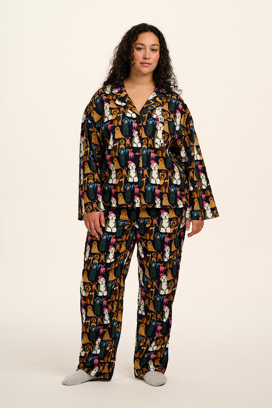 Dreamer - Brushed Cotton Pyjamas Set in Puppy Club