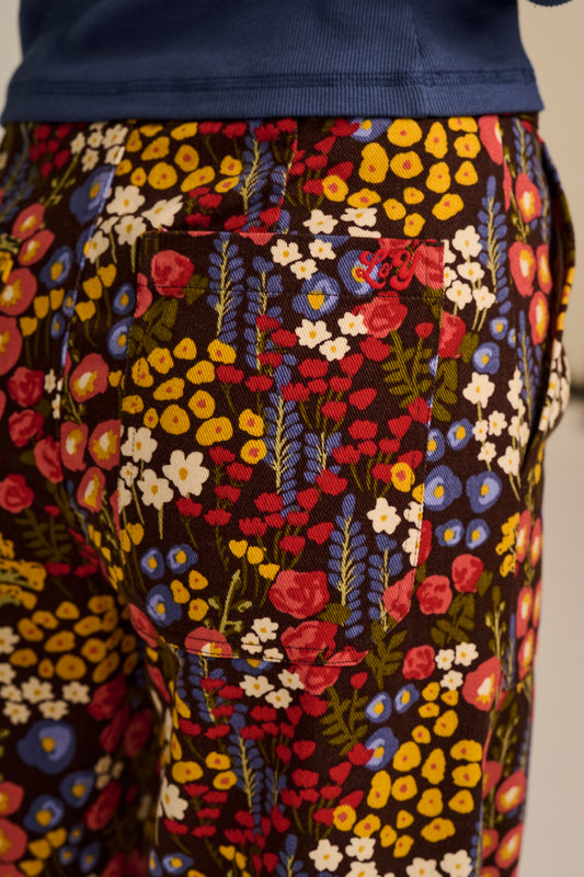 Delores - Wide Leg Cotton Jeans in Winter Garden