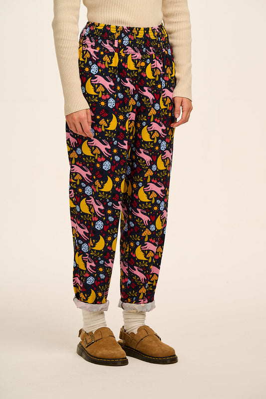 L.E. Alexa - Cotton Trousers in Bunnies Print