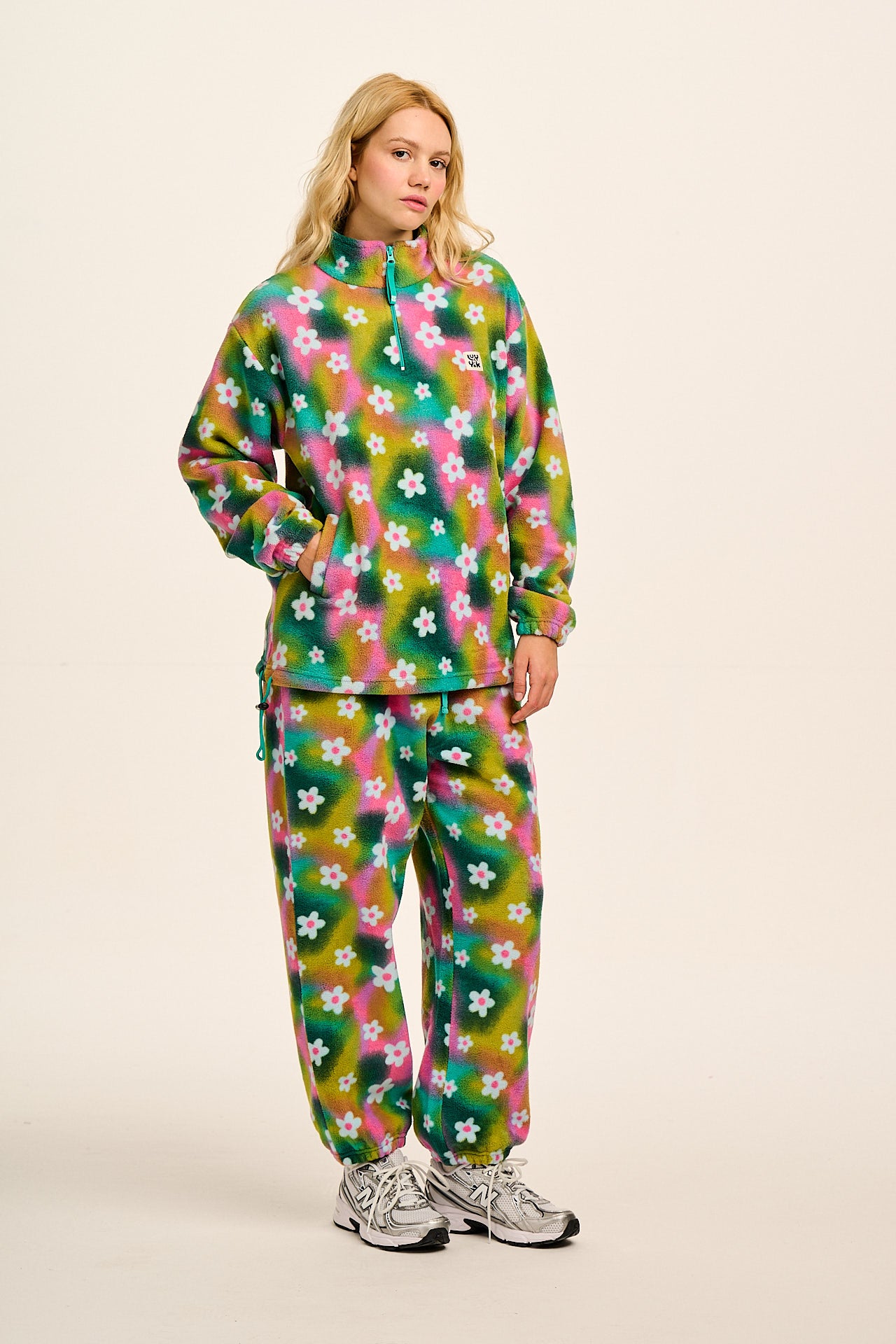 Hana - Polar Fleece Jogger in Tie Dye Daisy Lu