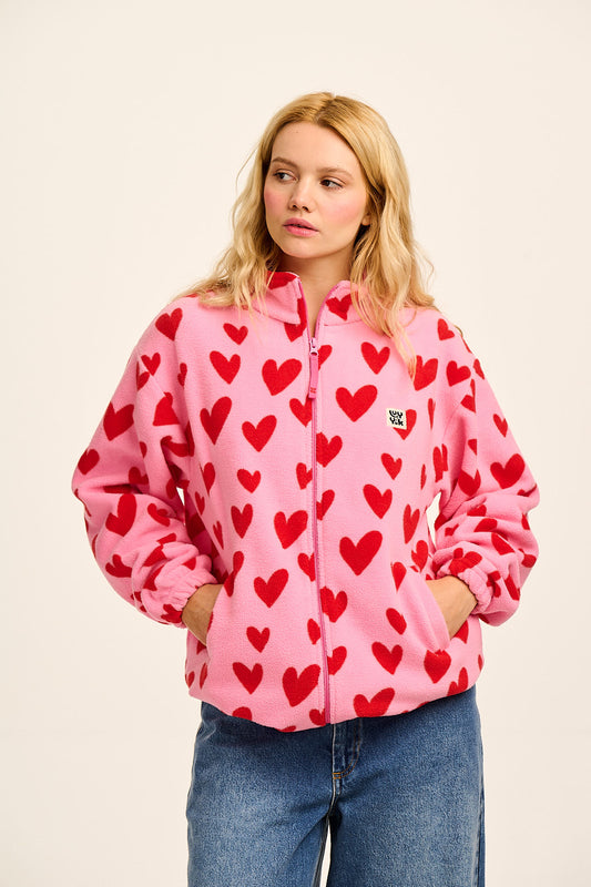 Nicks - Full Zip Polar Fleece in Cupid