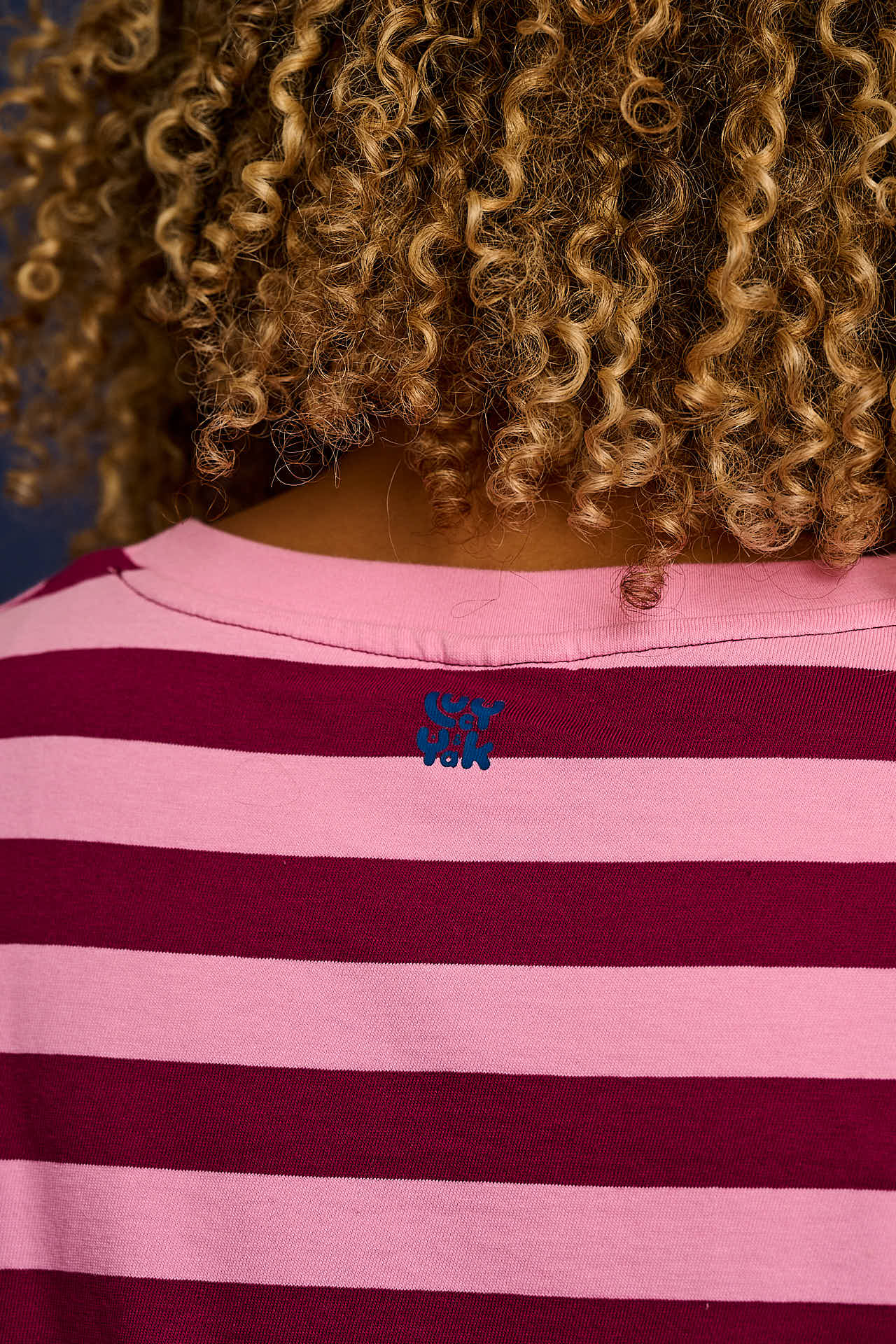 L.E. Benny - Oversized Cotton T-Shirt in Stripe by Emily Furr & Yak