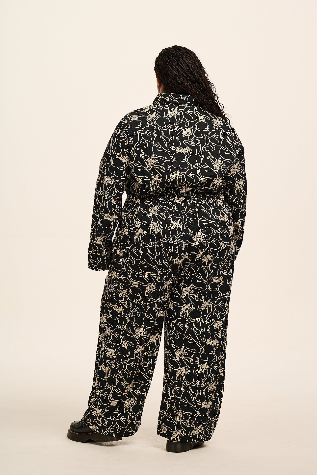 Tavira - Cotton Long Sleeve Jumpsuit in Bodies Print
