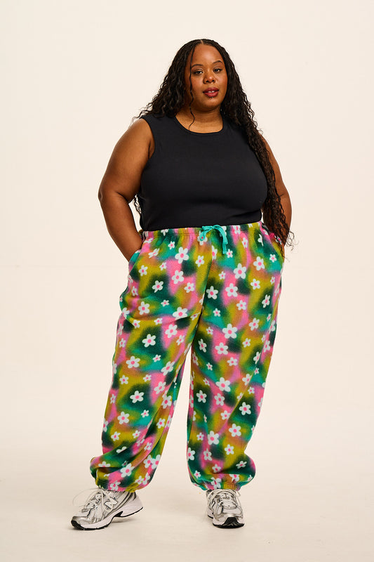 Hana - Polar Fleece Jogger in Tie Dye Daisy Lu