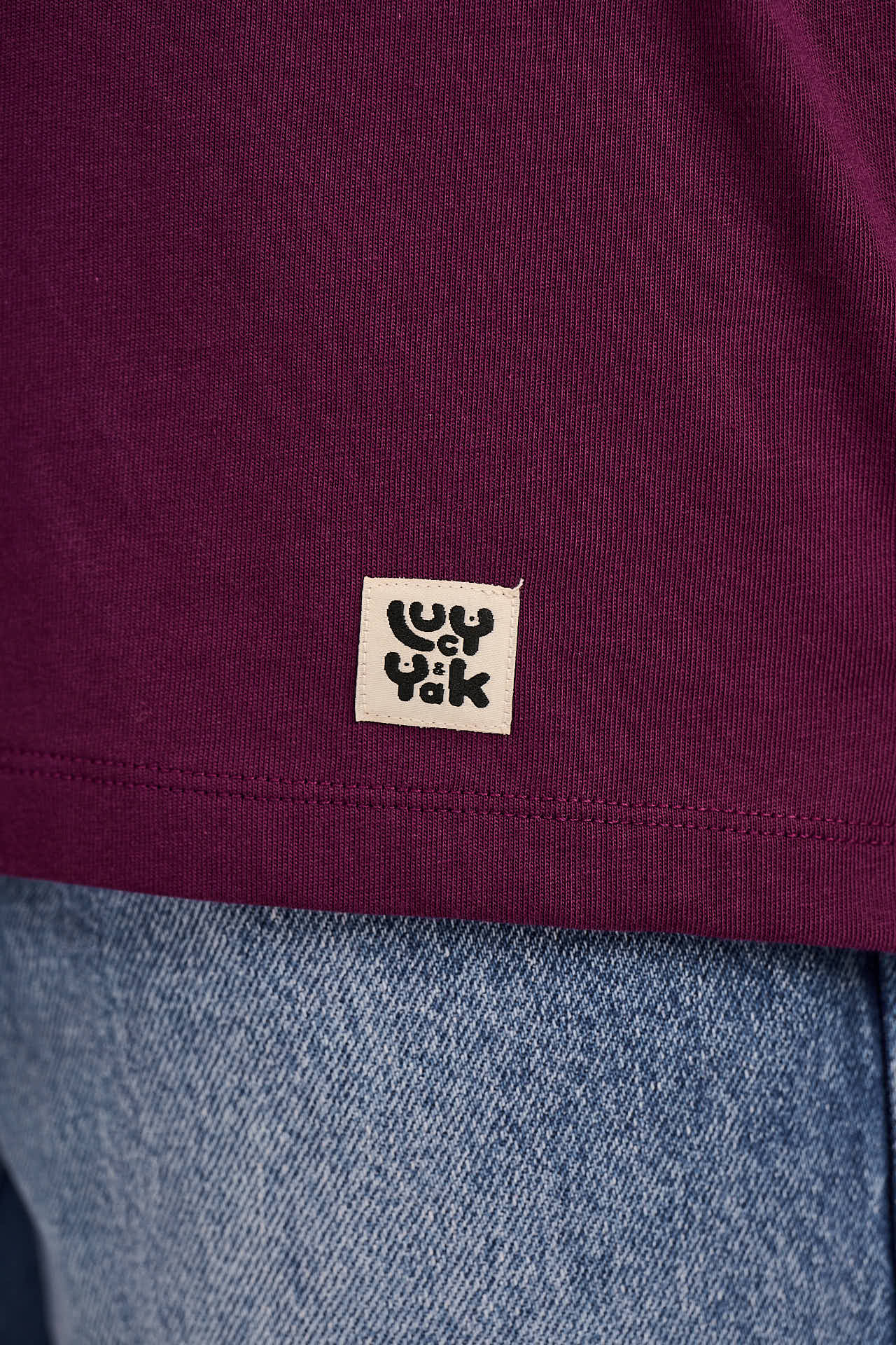 Murat - Long Sleeve Lightweight Cotton T-Shirt in Purple Flowers & Characters