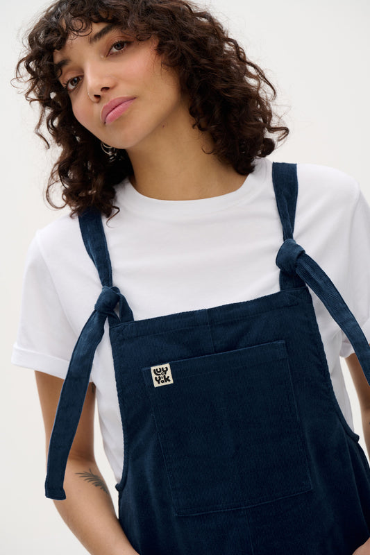 Original - Corduroy Dungarees in Sea Blue