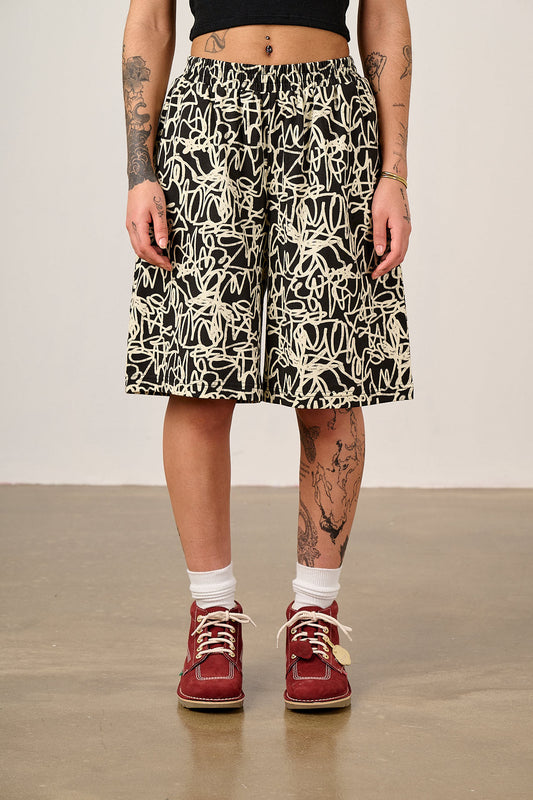 Madero - Cotton Jersey Shorts in Grafitti Print