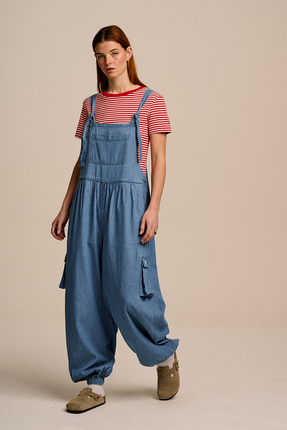 Miyada - Cotton Dungaree in Light Wash Blue