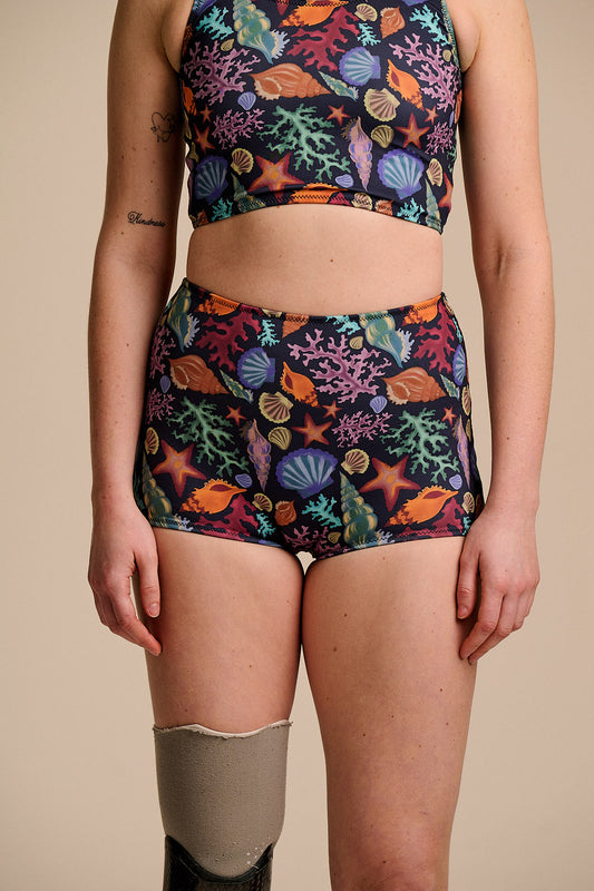 Monte - Bikini Bottom Shorts in Shell Print