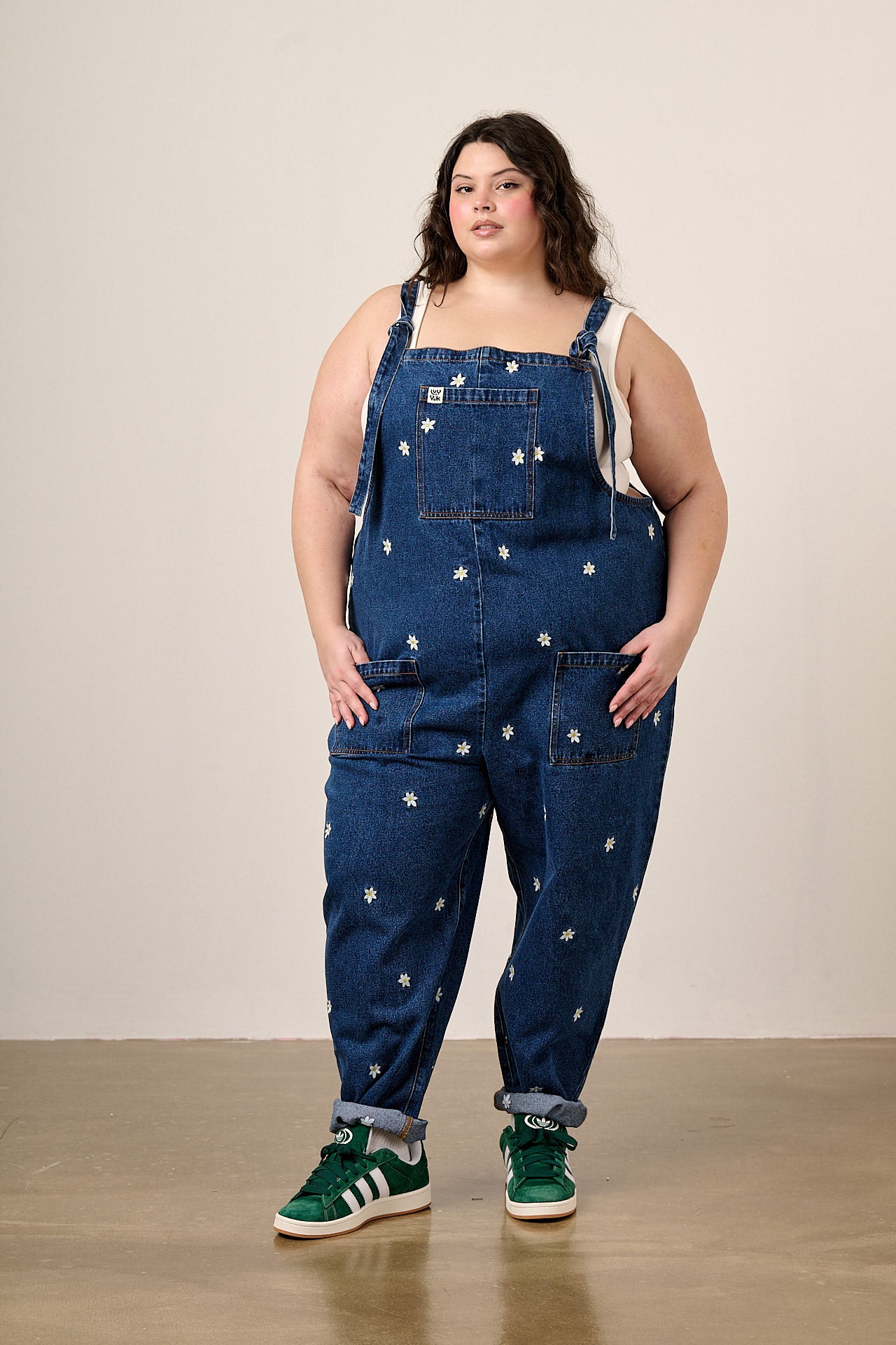 Original - Denim Dungarees in Daisy Embroidery – Lucy & Yak