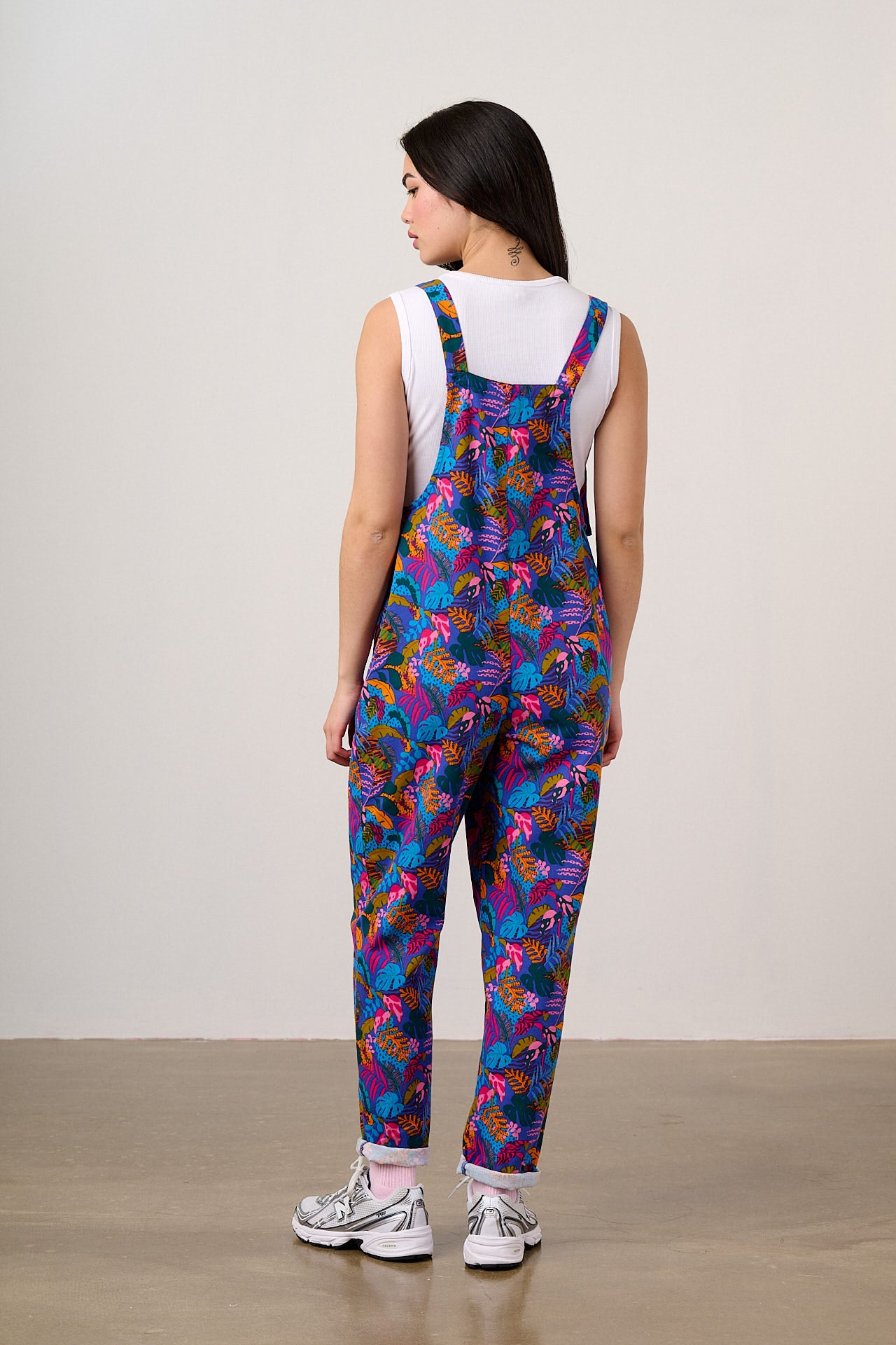 Original - Cotton Dungarees in Wild Expression Print