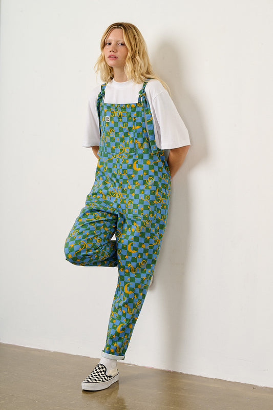 Original - Cotton Dungaree in Celestial Checkerboard