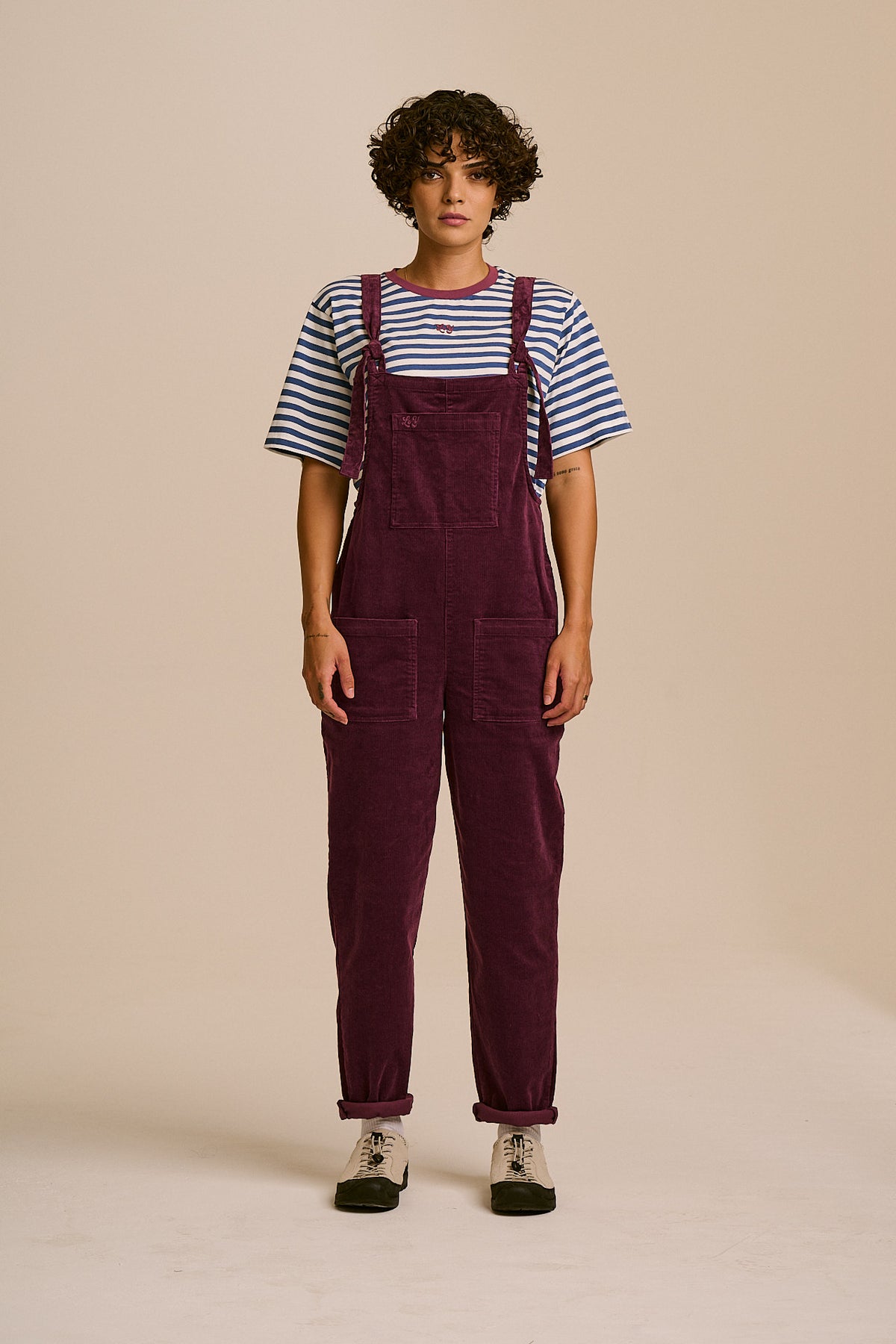 Original - Corduroy Dungarees in Grape Wine