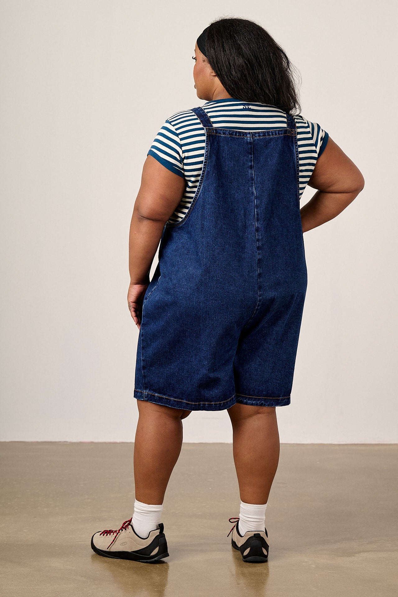 Original Shorts - Denim Dungarees Shorts in Mid Wash Blue
