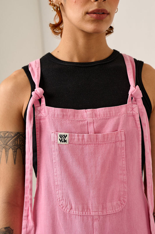 Original Shorts - Lightweight Dungaree Shorts in Washed Pink