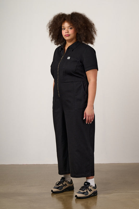 Ragan - Cotton Jumpsuit in Black