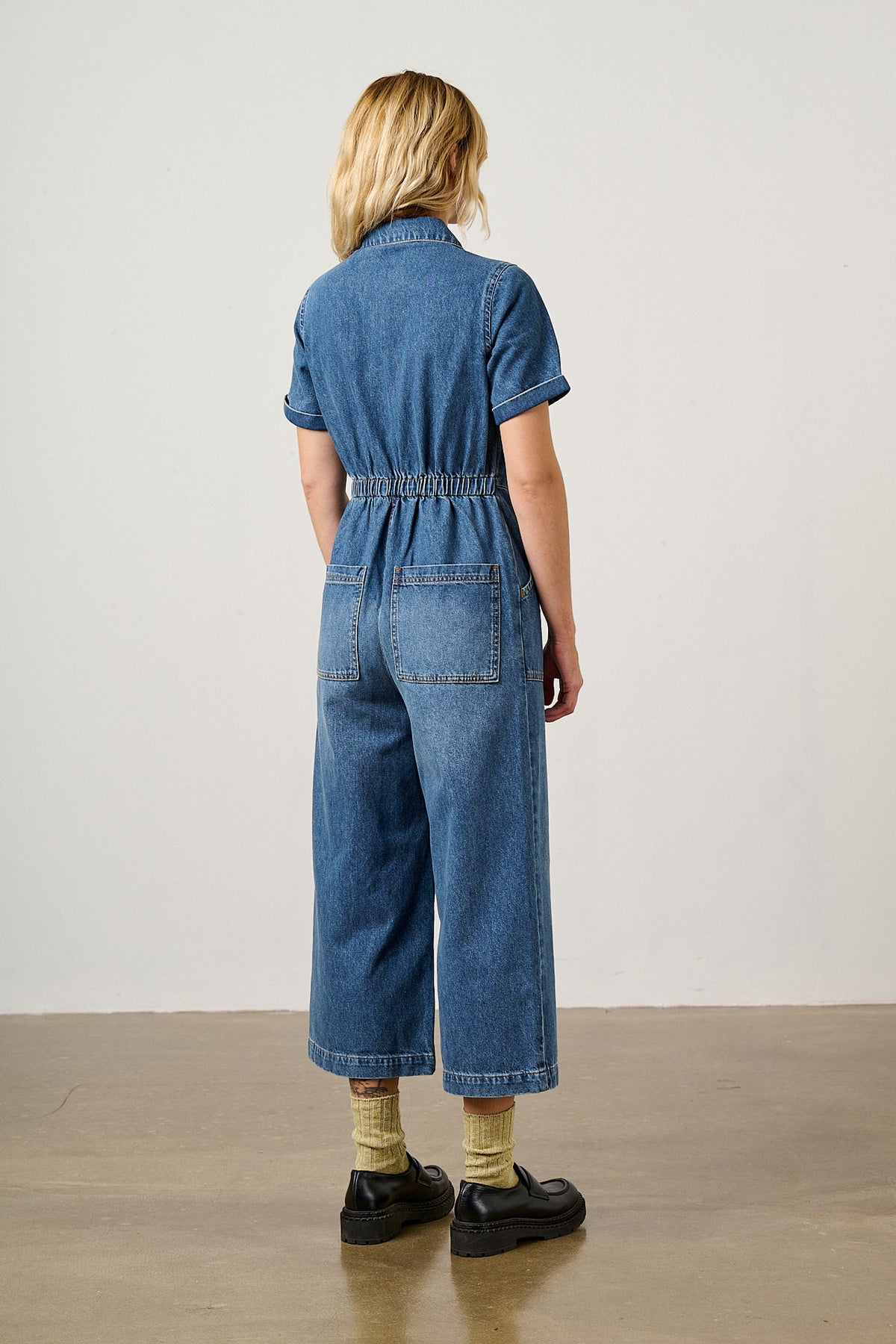 Ragan - Denim Jumpsuit in new Mid Wash Blue