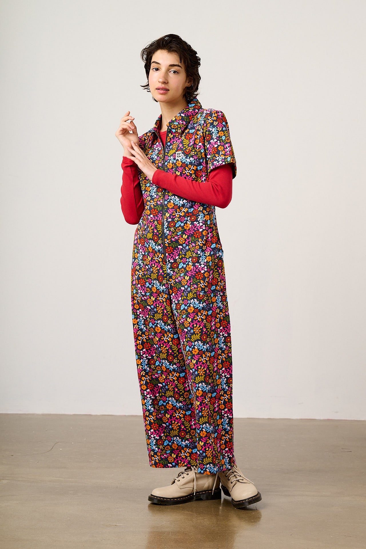Ragan - Cotton Jumpsuit in Retro Picnic Floral