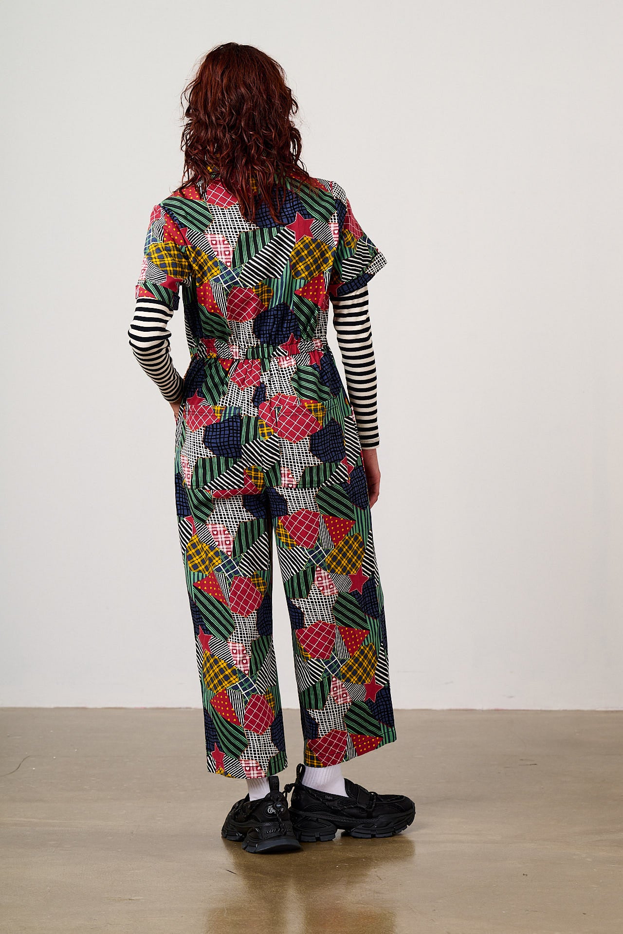 Ragan - Cotton Jumpsuit in Star Patchwork Print