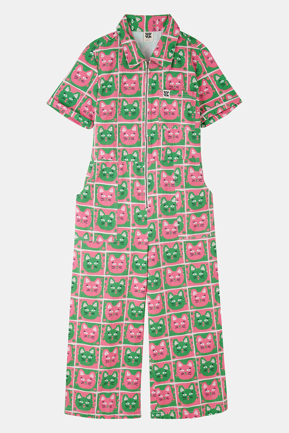 L.E Ragan - Organic Cotton Jumpsuit in Cat Print