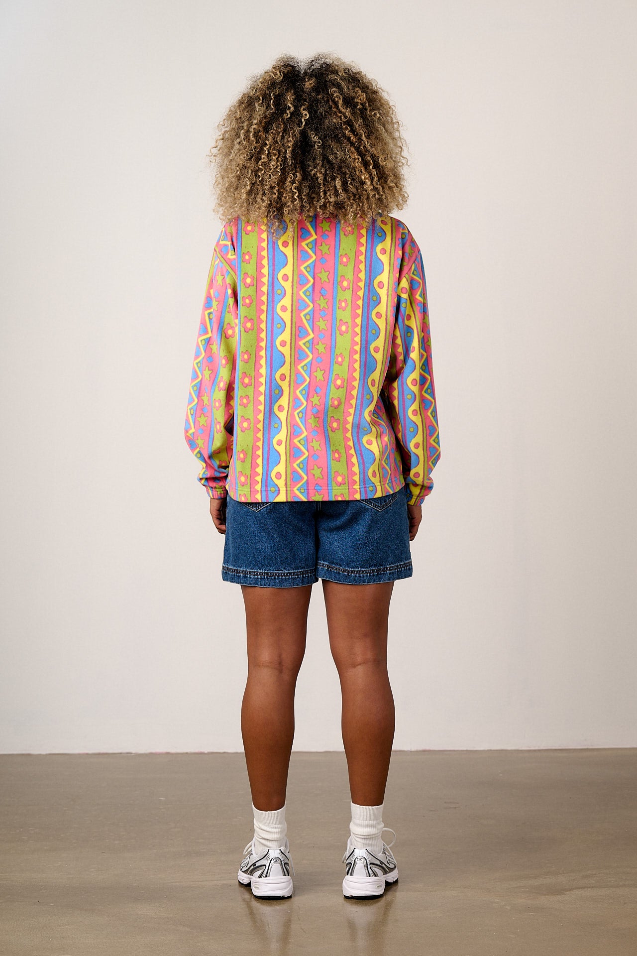 Sammy - Lightweight Polar Fleece in Groovy Stripe