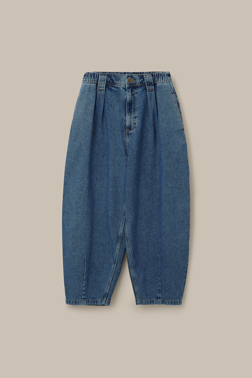 Ashby - Denim Barrel Jeans in Mid Wash