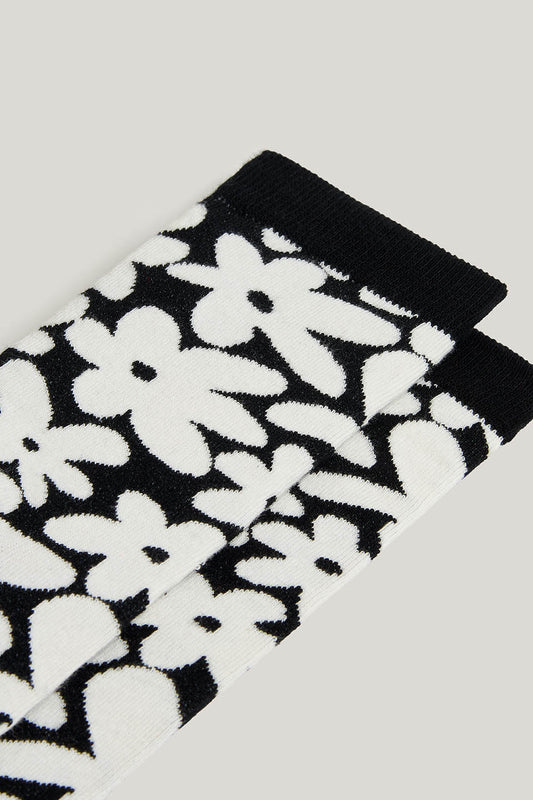 JoJo - Cotton Socks in Mono Floral