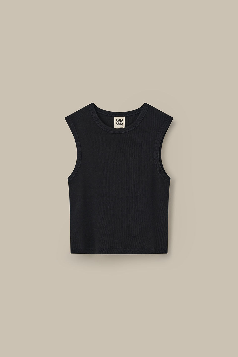 Rue - Ribbed Tank Top in Black
