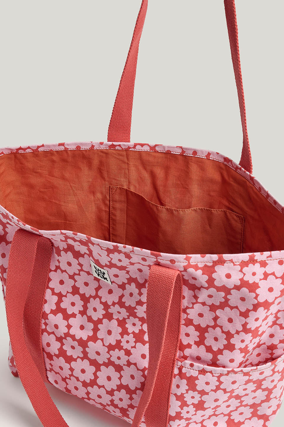 Teo - Cotton Beach Bag in Coastal Flower