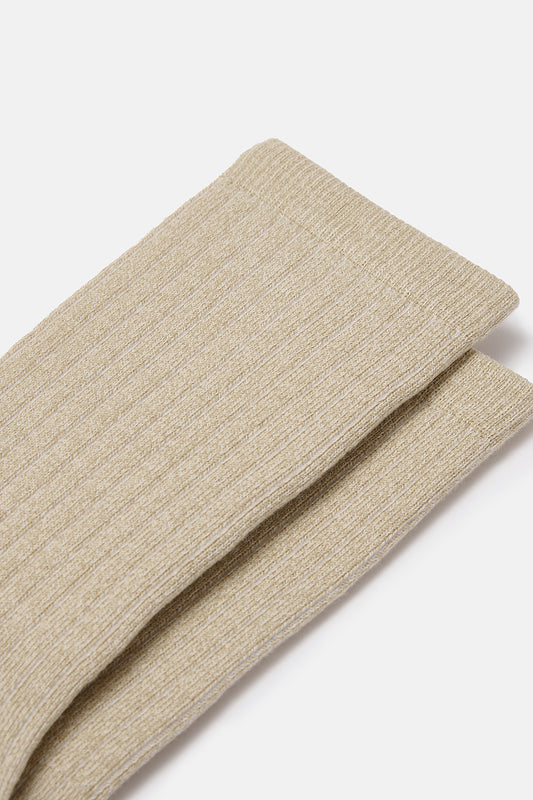 Sienna - Thick Cotton Socks in Ecru Marl