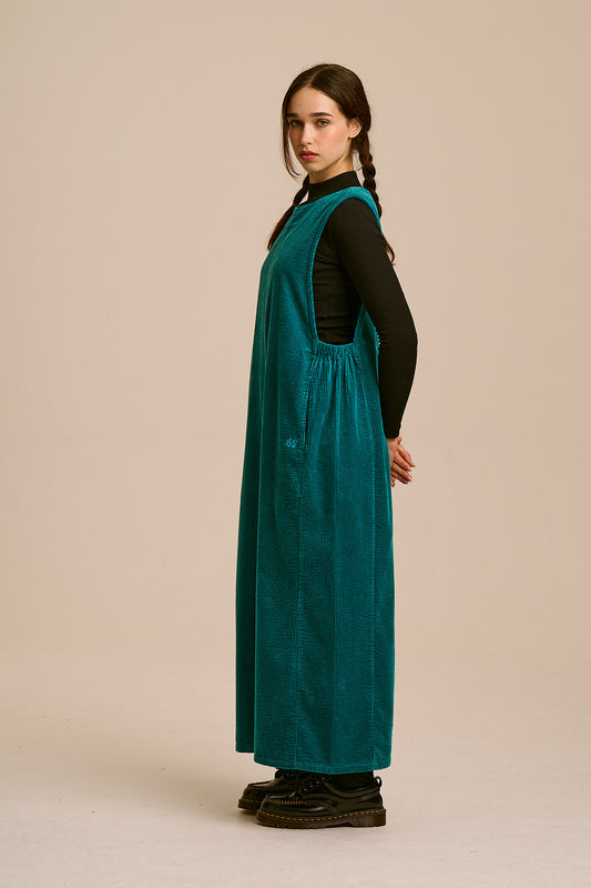Tilda - Organic Corduroy Jumpsuit in Teal