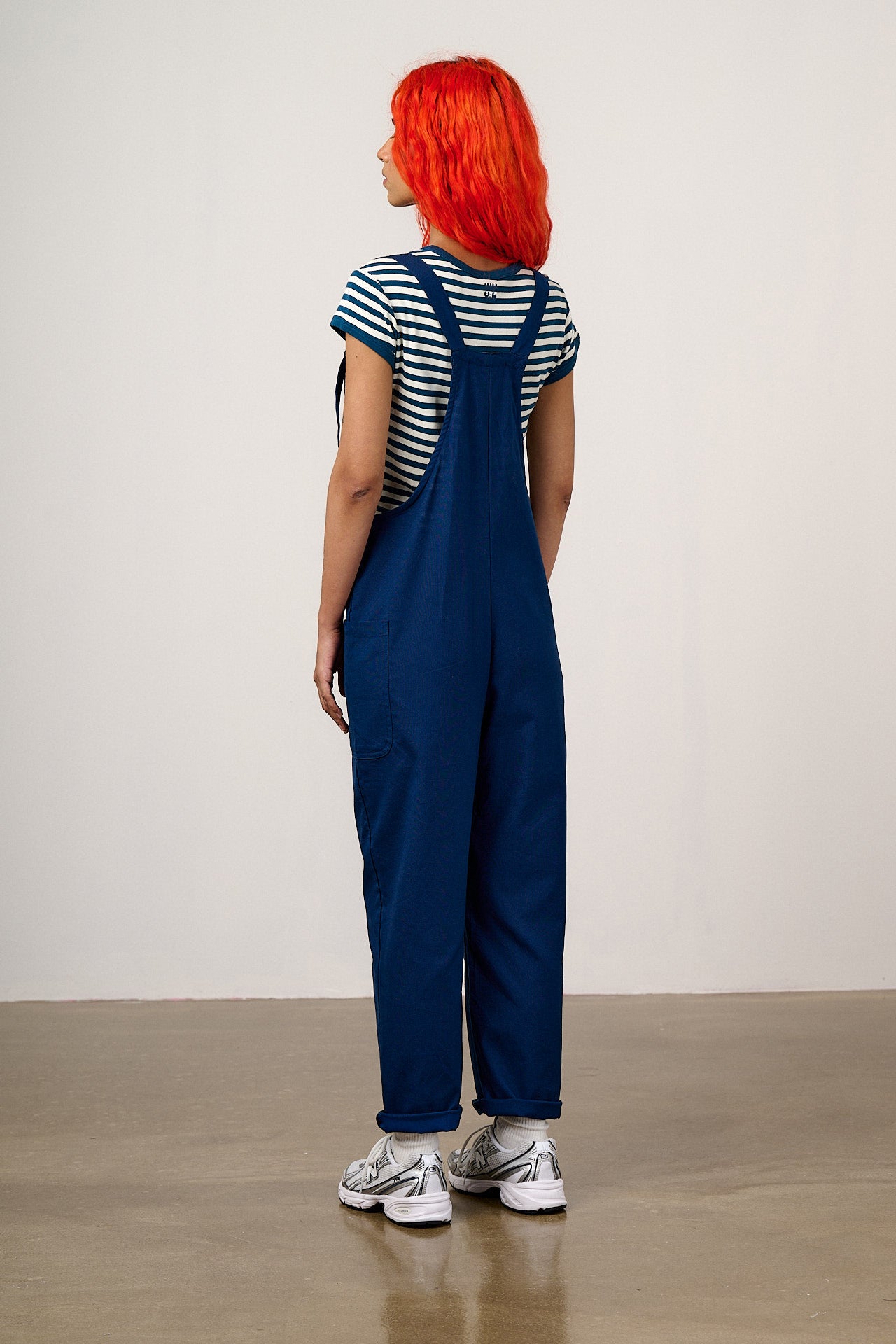 Una - Cotton Dungarees in Navy