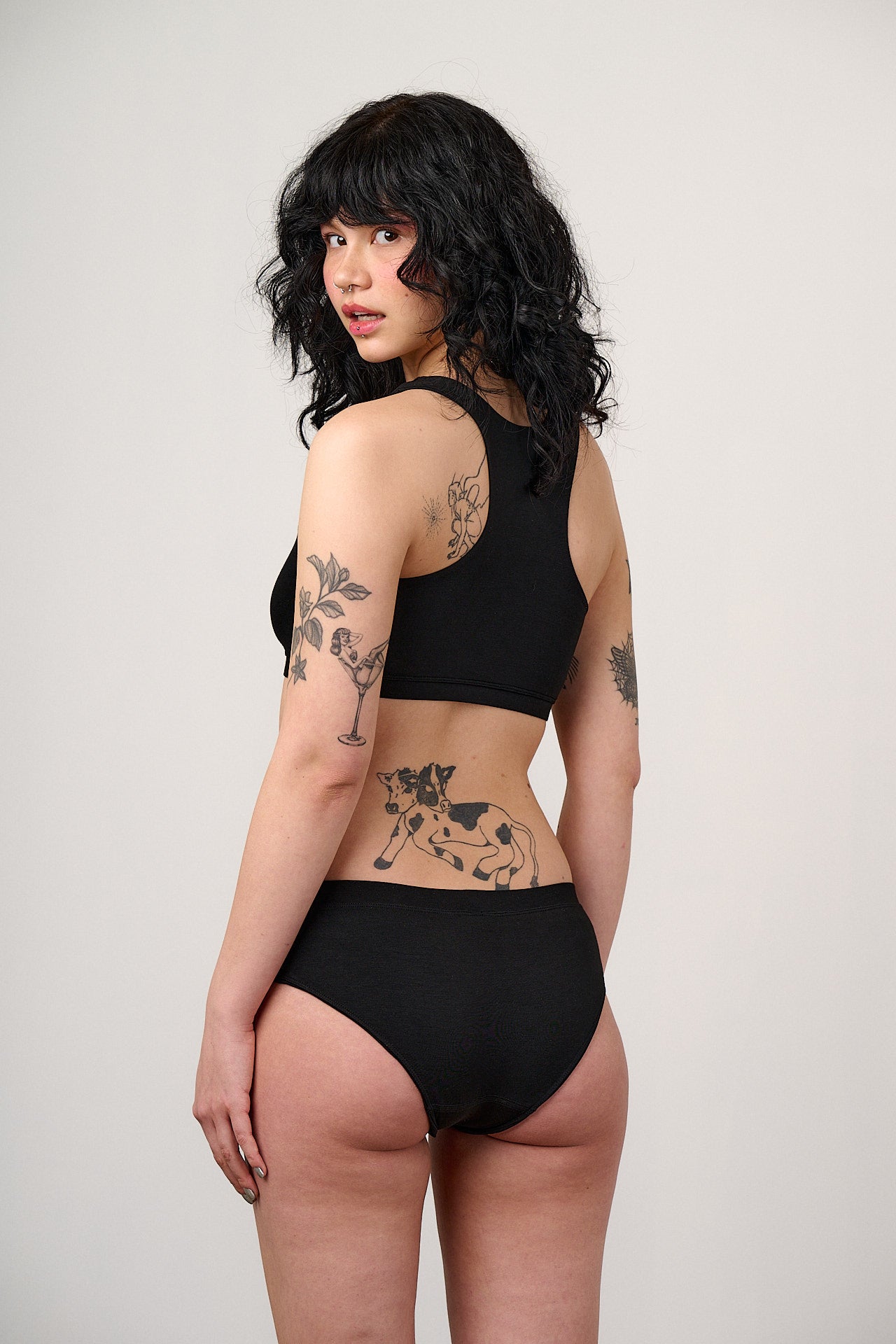 Collette - Viscose Brief in Black