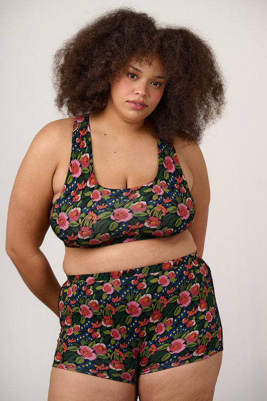 Emil - Viscose Crop Top in Black Marie