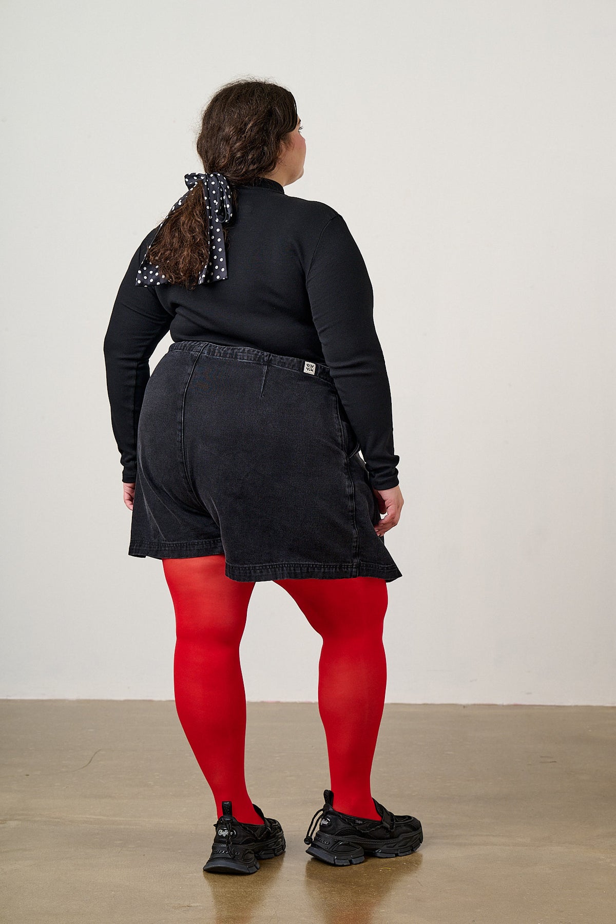 Veeda - Denim Skort in Black Wash Denim