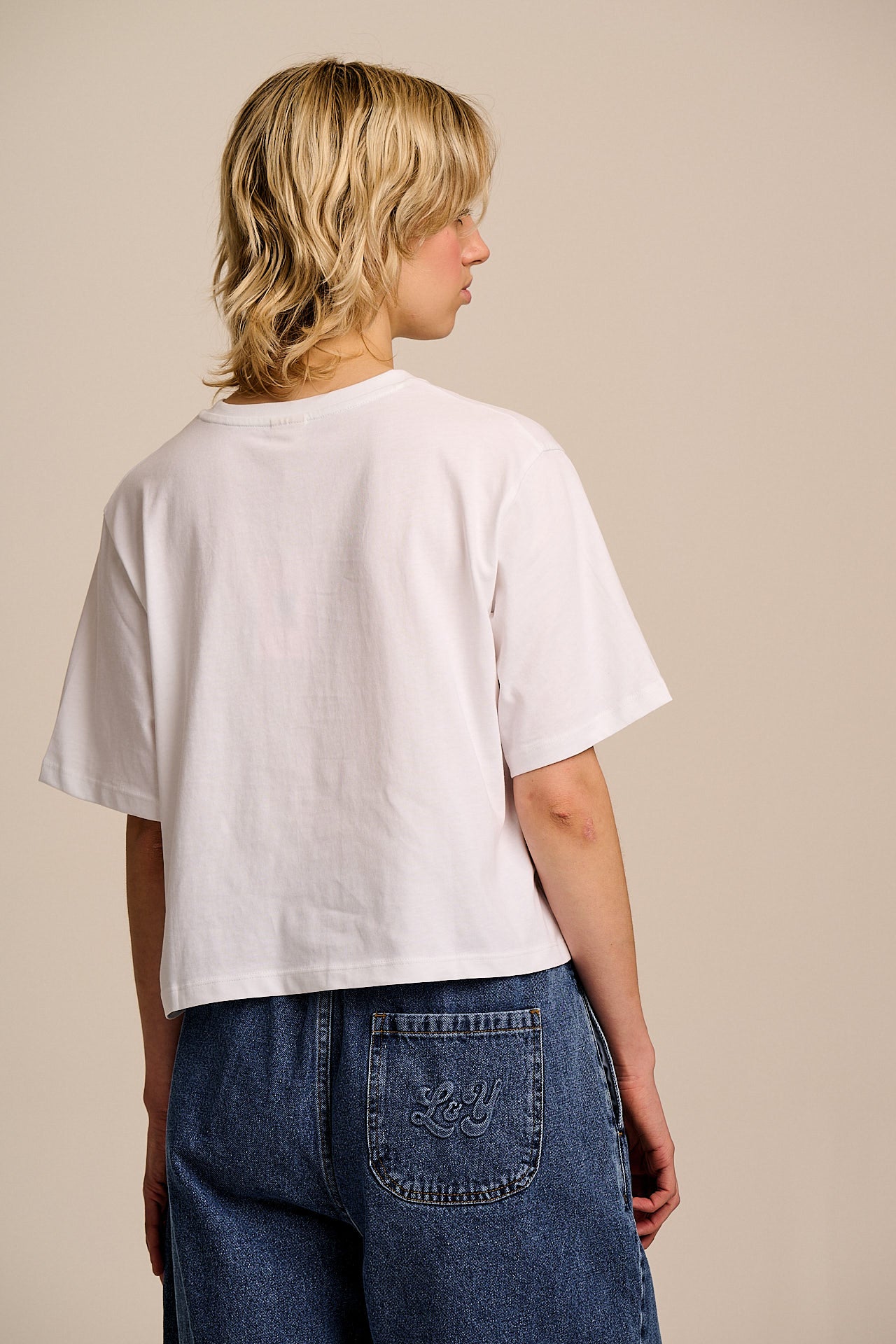 Zayla - Cropped Boxy T-Shirt in Pomodoro Print