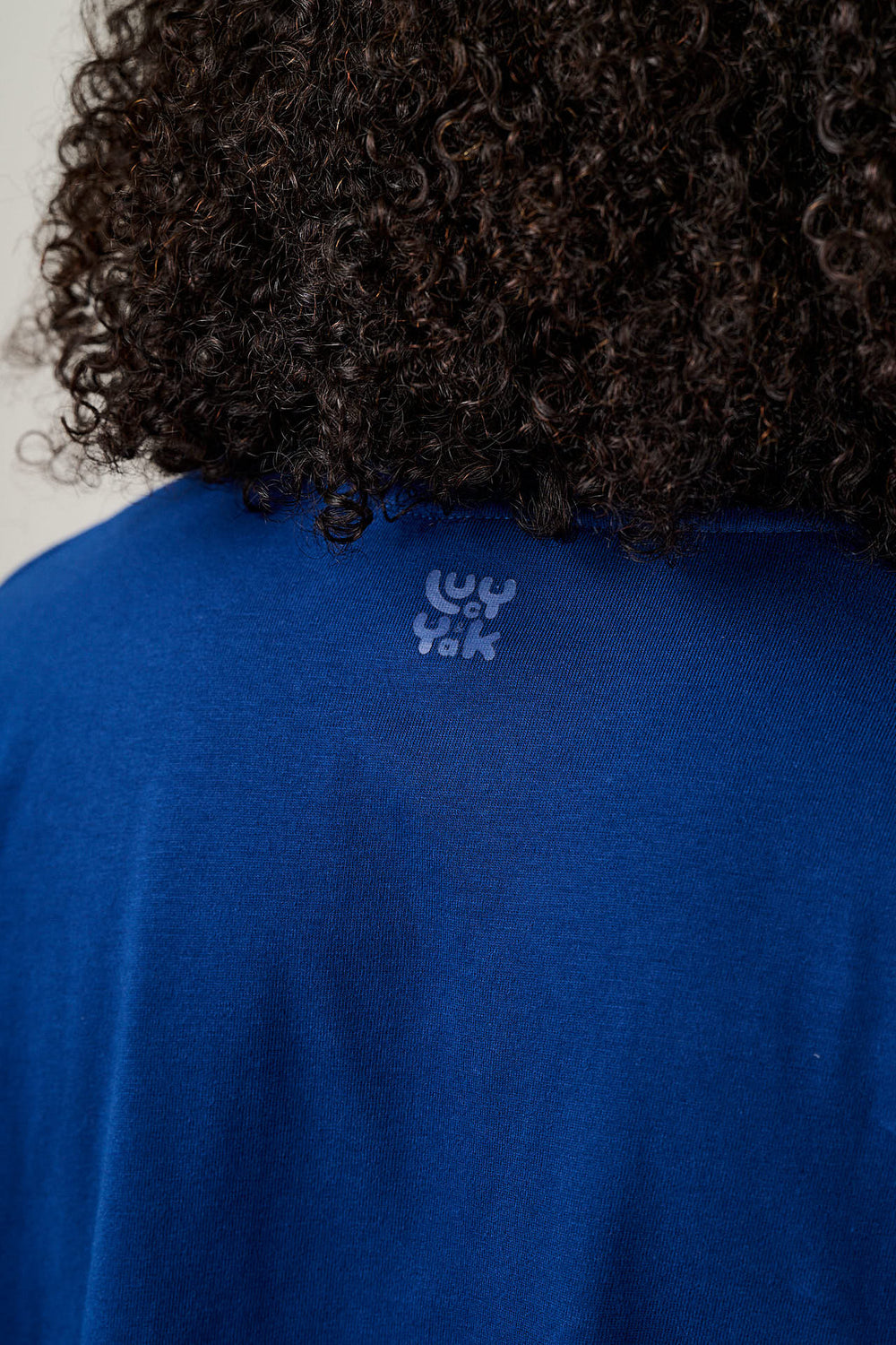 Zayla - Cotton Cropped Boxy T-Shirt in Blue