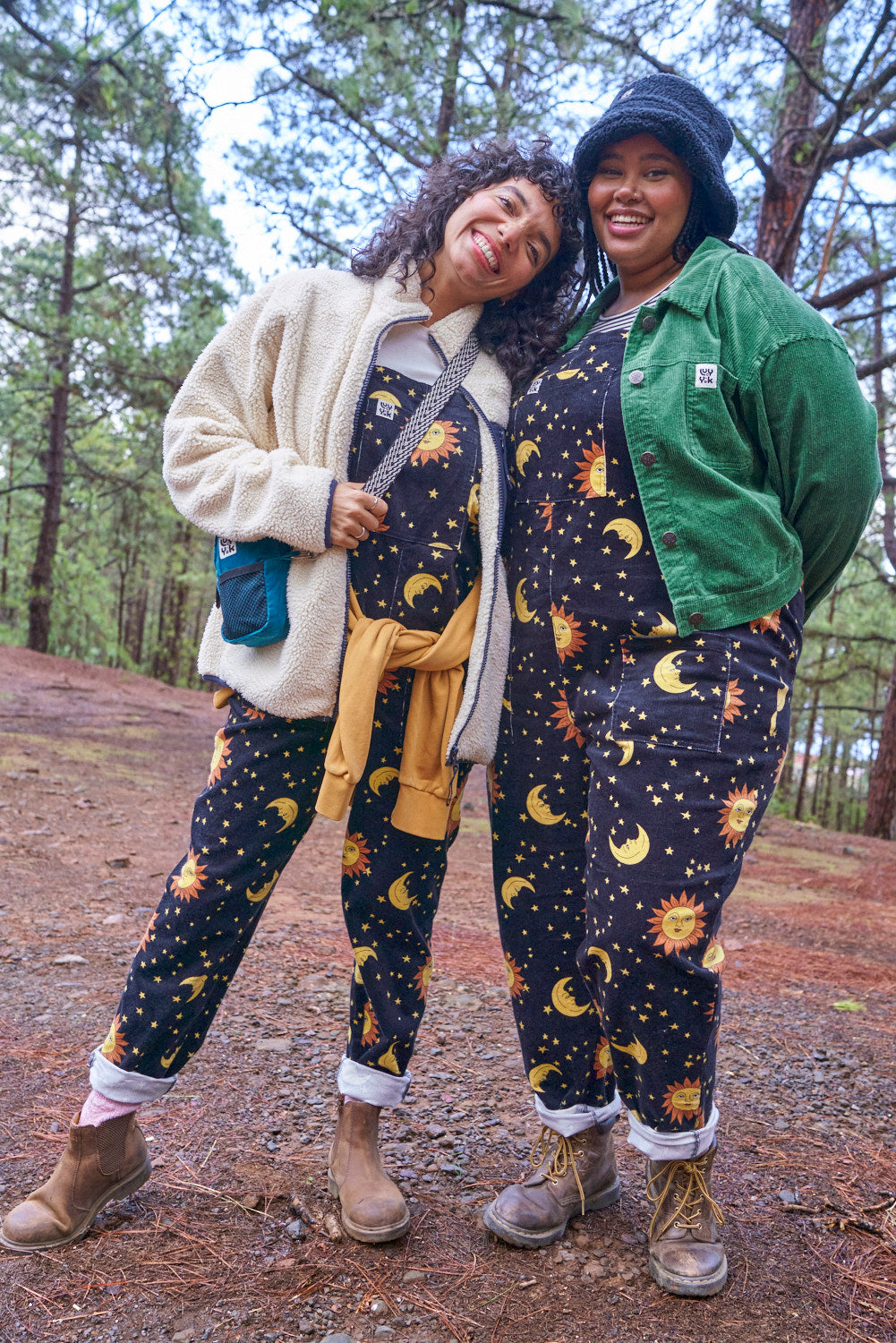 Original - Corduroy Dungarees in Black Orion Print