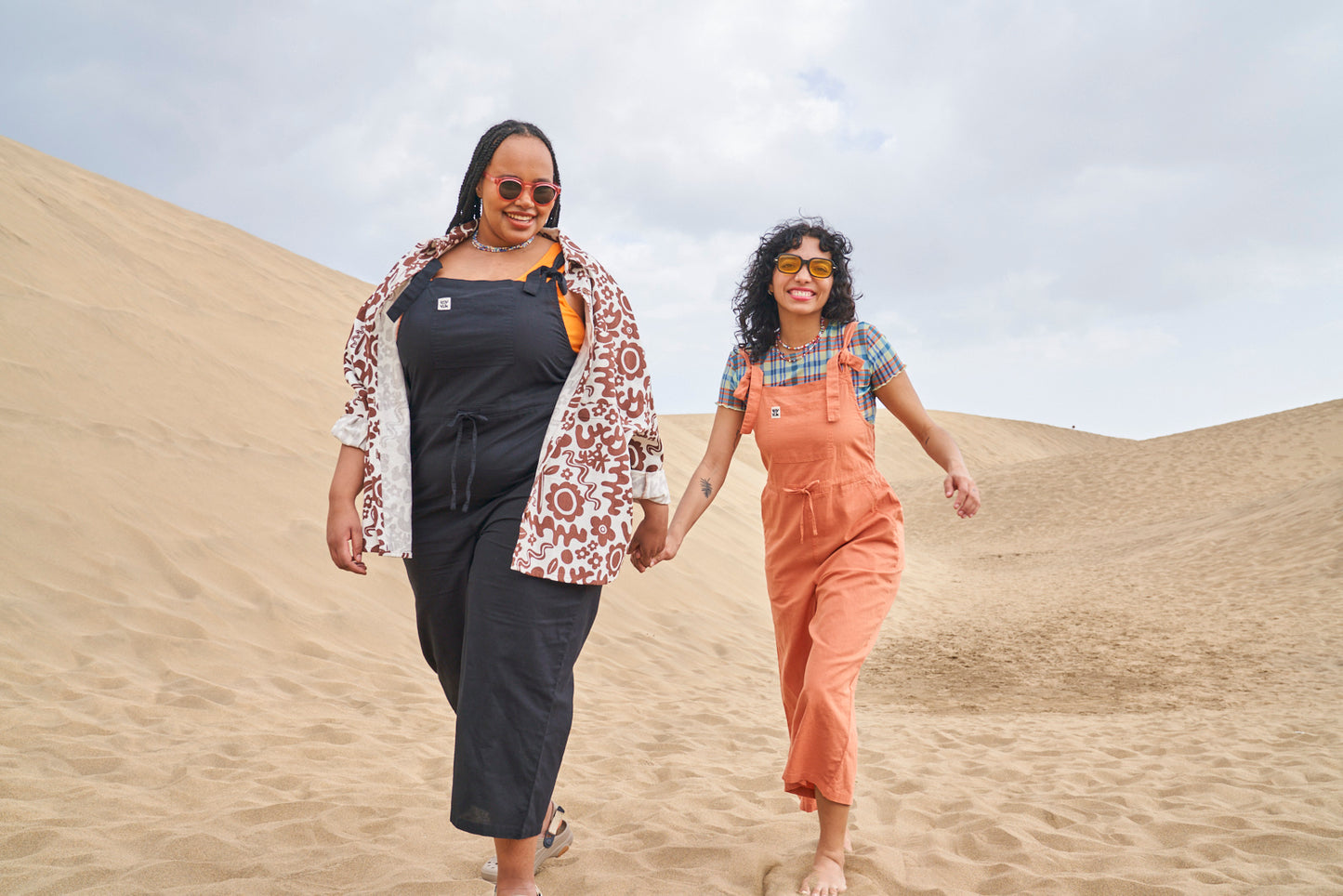 Emmy Dungaree: ORGANIC COTTON & LINEN - Black