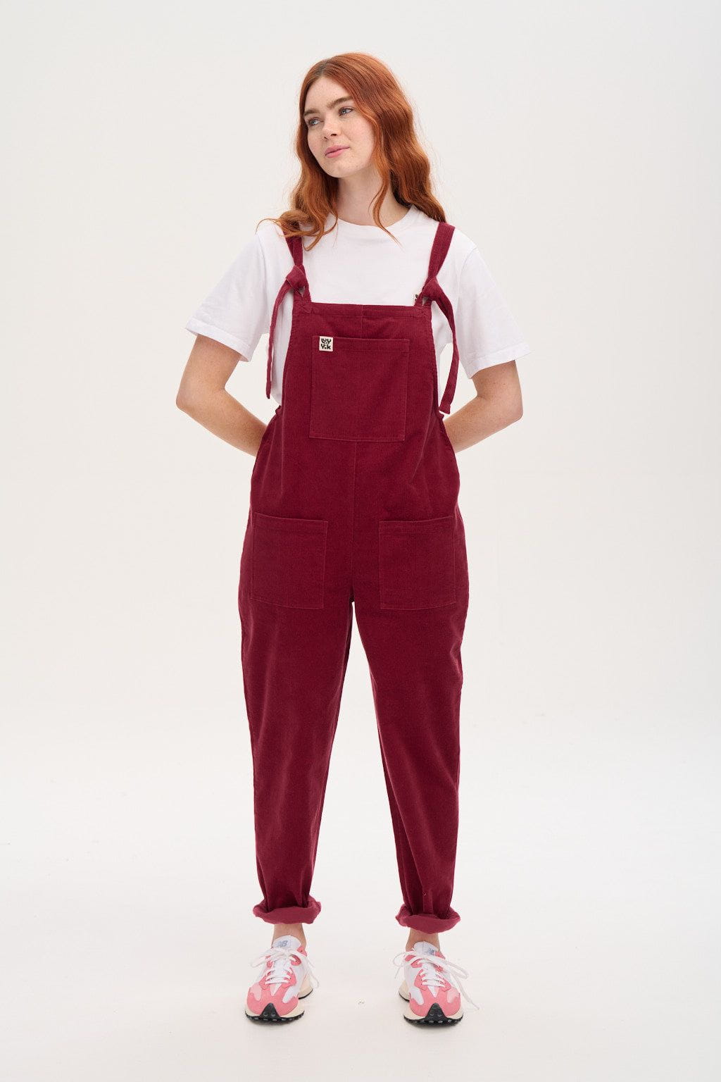 Original Dungaree ORGANIC CORDUROY Wine Red Lucy Yak original-dungaree-organic-corduroy-wine-red-lucy-yak