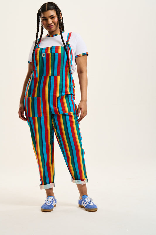 Original Dungaree: ORGANIC TWILL - Retro Rainbow Print