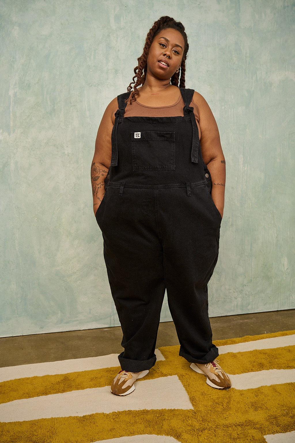 Easton Dungaree: ORGANIC DENIM - Washed Black